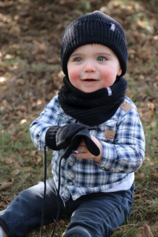 Maison Bonnefoy - Moufles enfant Perinne Noir
