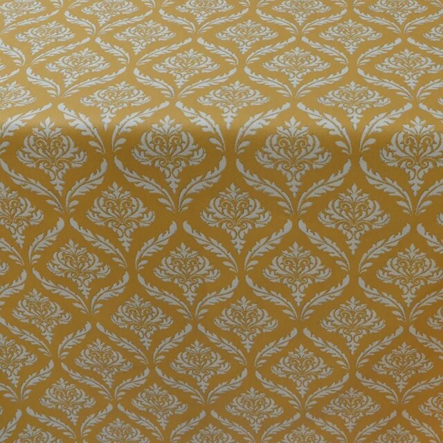Fleur de Soleil - Nappe enduite Pompadour jaune