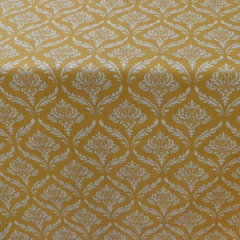Fleur de Soleil - Nappe enduite Pompadour jaune