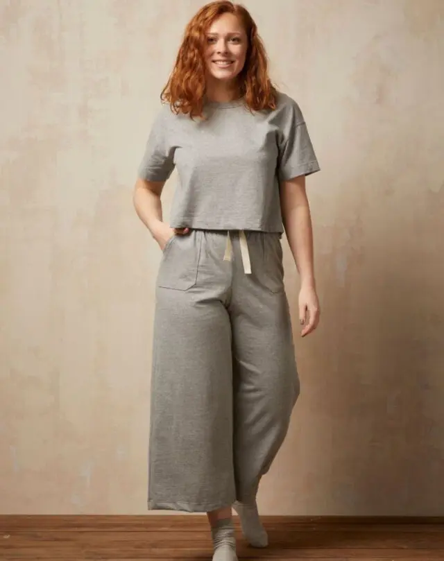 Maison Lemahieu - Pantalon Large – Gris – Terracotta – Femme