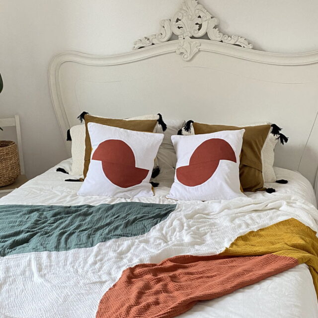 Maison Mallow - Plaid Sunset – Couvre-Lit ou Fouta de Plage en double gaze de coton