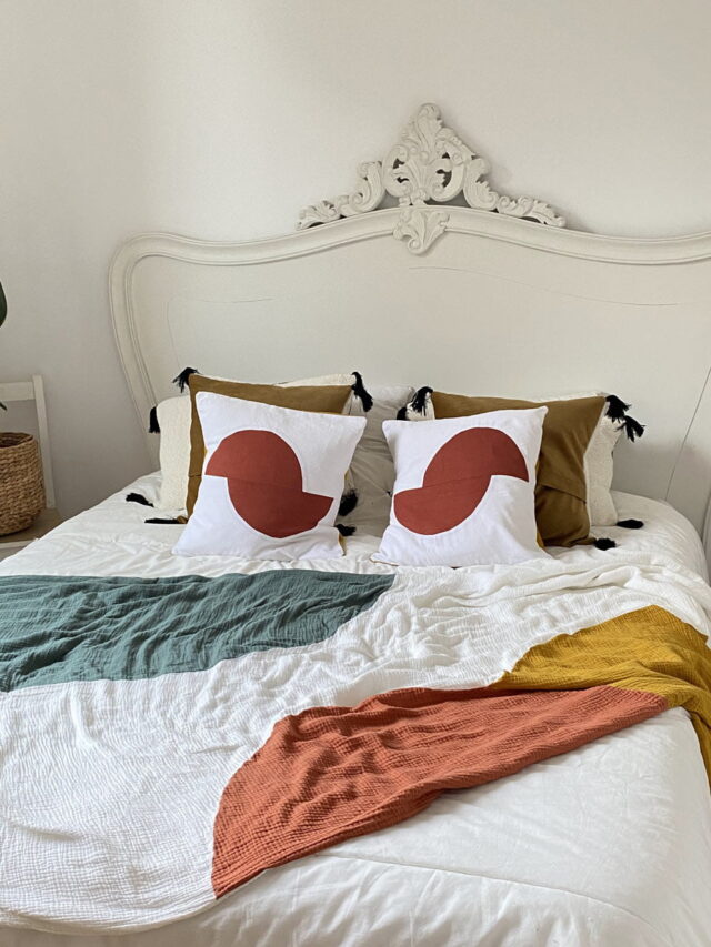 Maison Mallow - Plaid Sunset – Couvre-Lit ou Fouta de Plage en double gaze de coton