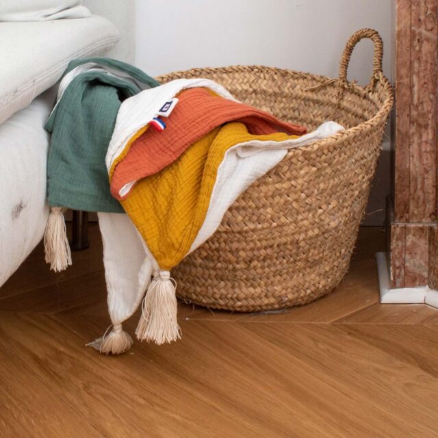 Maison Mallow - Plaid Sunset – Couvre-Lit ou Fouta de Plage en double gaze de coton