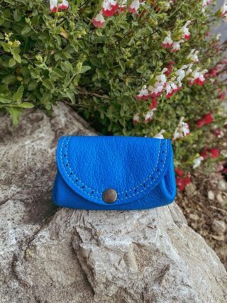 Maison Rottier - Porte-Monnaie Cuir Bleu – Mathilde