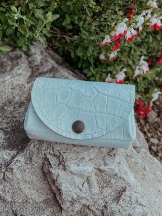 Maison Rottier - Porte-Monnaie Cuir Blanc Style Croco – Mathilde