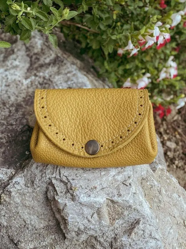 Maison Rottier - Porte-Monnaie Cuir Jaune – Mathilde