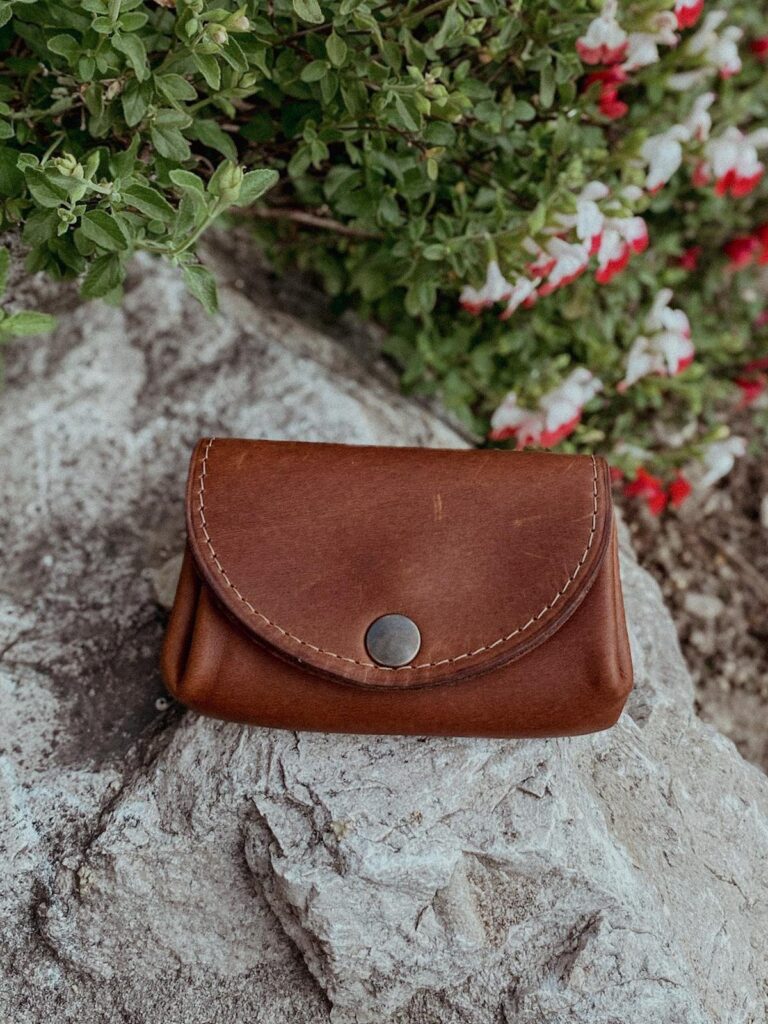 Maison Rottier - Maroquinerie fabriquée en France - Porte-Monnaie Cuir Marron Vintage - Mathilde