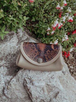 Maison Rottier - Porte-Monnaie Cuir Style Serpent  Mathilde