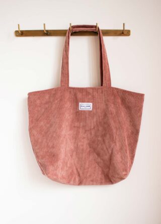 MAISON MALLOW - Sac Cabas en Velours côtelé Rose