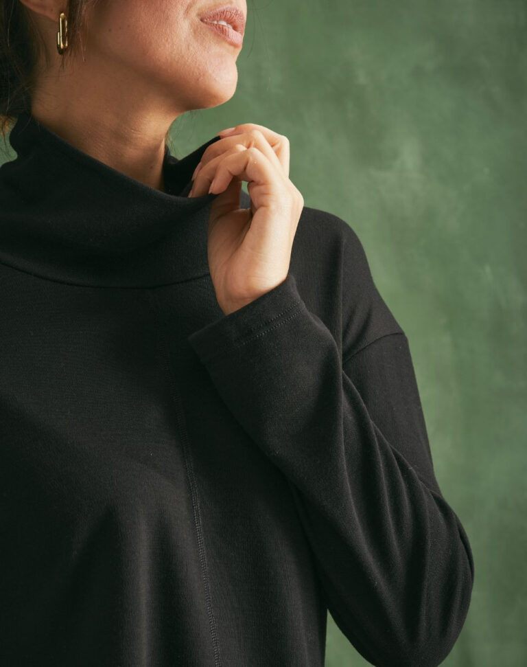 Lemahieu - Pull col montant noir - femme - Femme
