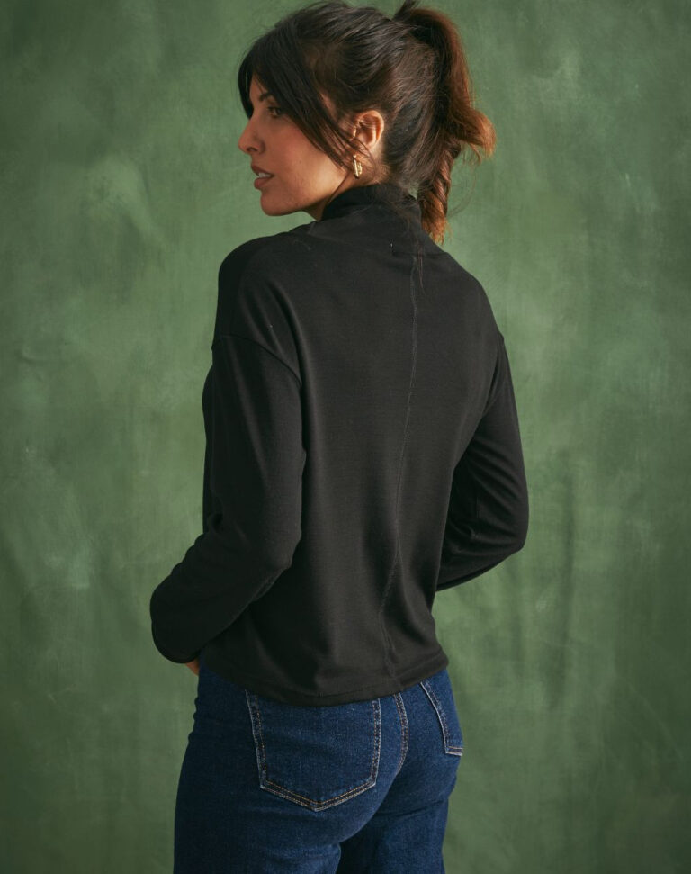 Lemahieu - Pull col montant noir - femme - Femme