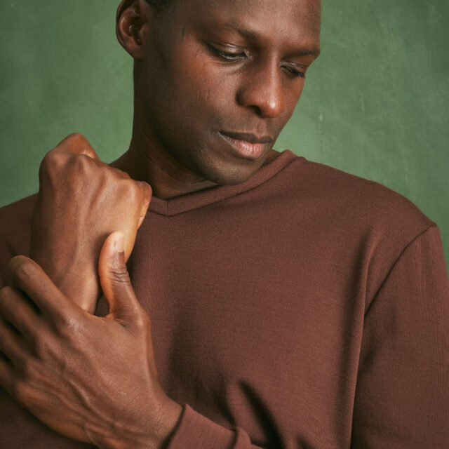 Lemahieu - Pull col V 100% Laine mérinos - Chocolat - Homme