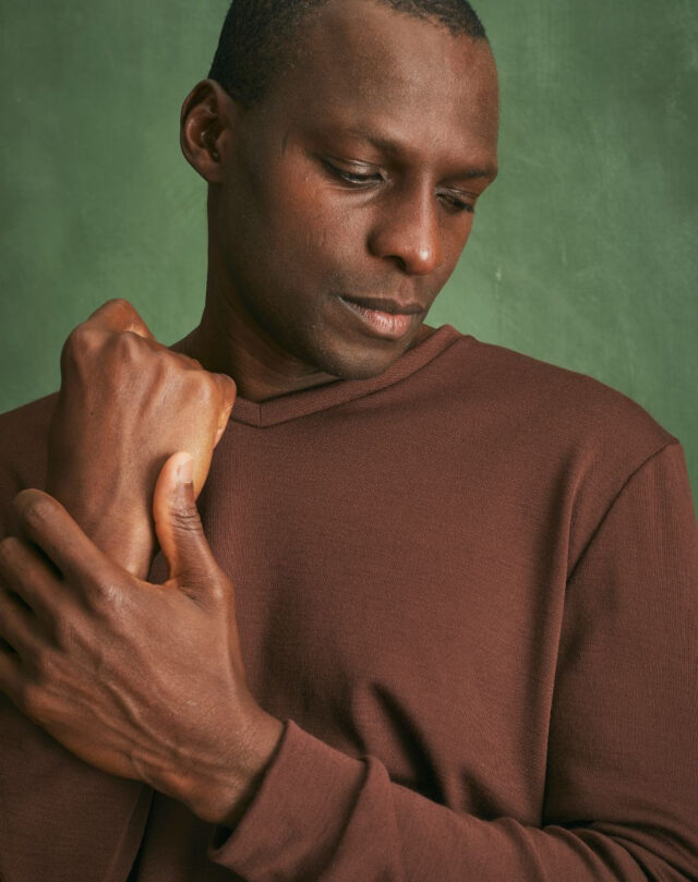 Lemahieu - Pull col V 100% Laine mérinos - Chocolat - Homme