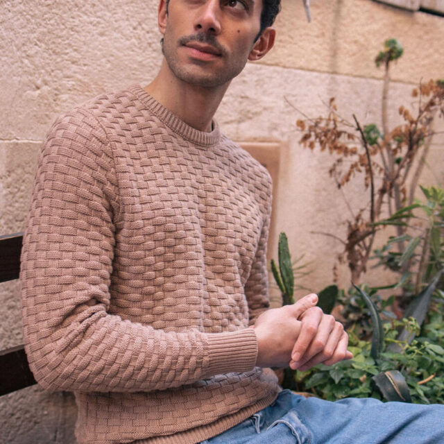 Montlimart - PULL DAMIER TAUPE