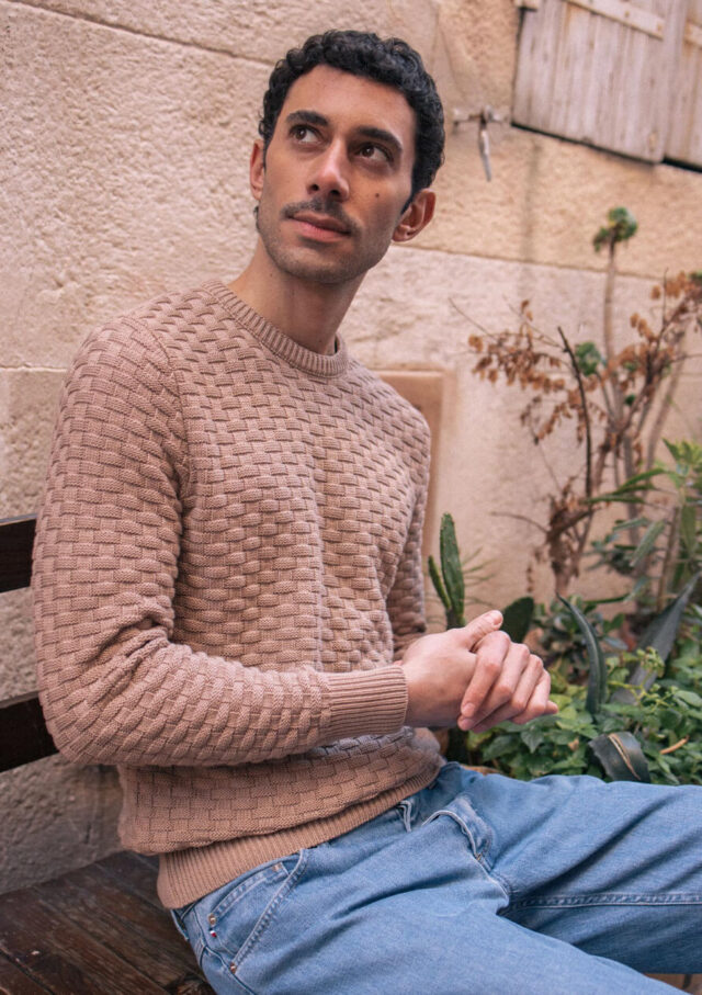 Montlimart - PULL DAMIER TAUPE