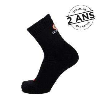 Maison Broussaud - Chaussettes de sécurité Pro-Tek renforcées – coton noir