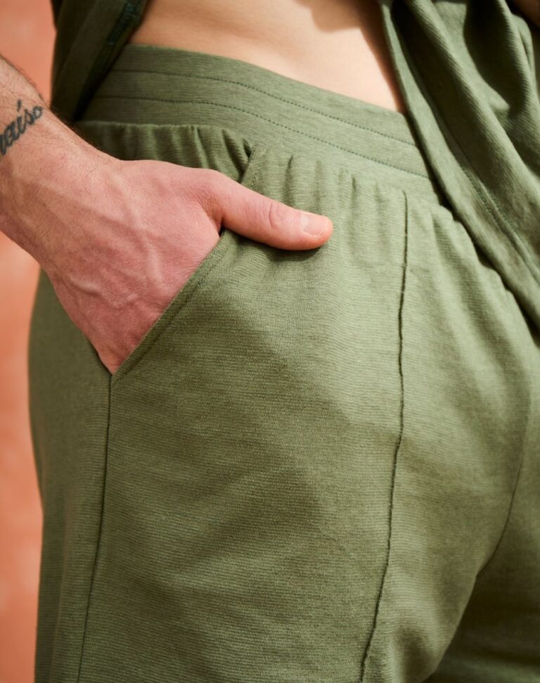 Lemahieu - Short lin/coton - Kaki - Homme