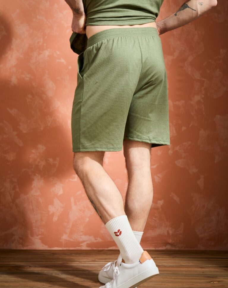 Lemahieu - Short lin/coton - Kaki - Homme