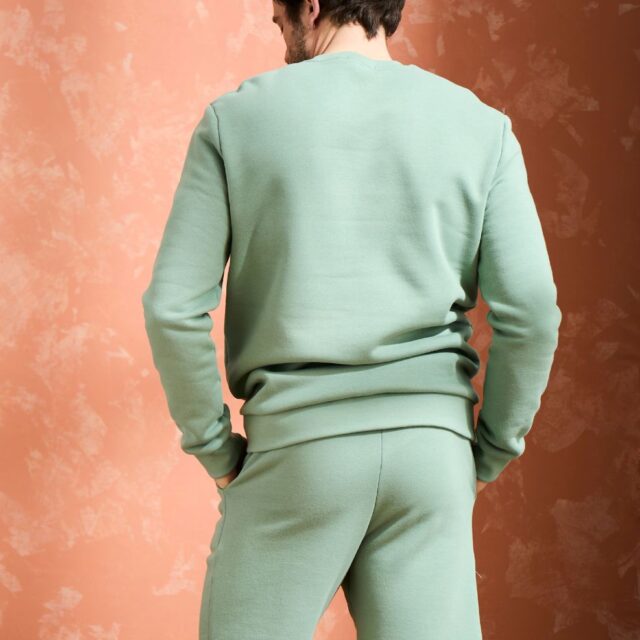 Lemahieu - Short molleton - Sauge - Homme