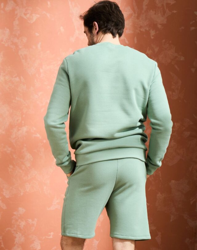 Lemahieu - Short molleton - Sauge - Homme