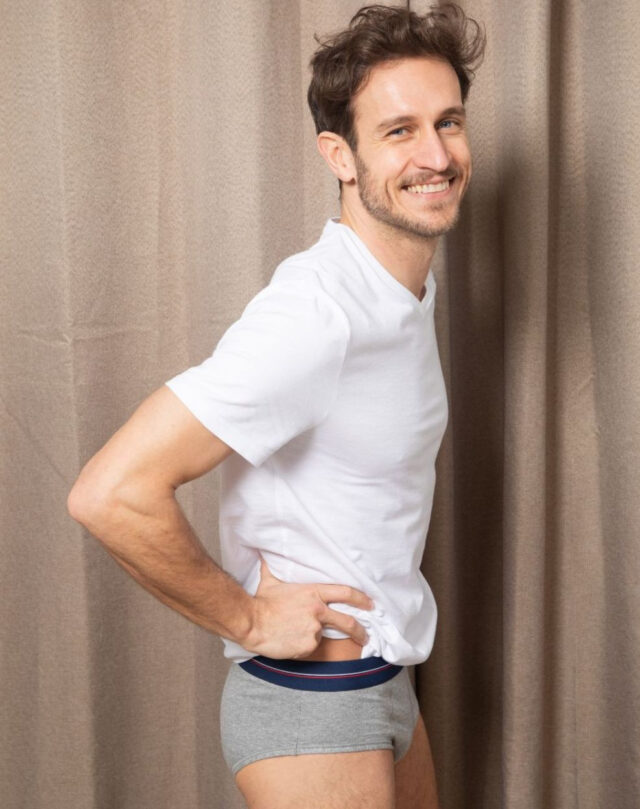 Lemahieu - Slip en Coton BIO - Gris - Terracotta - Homme