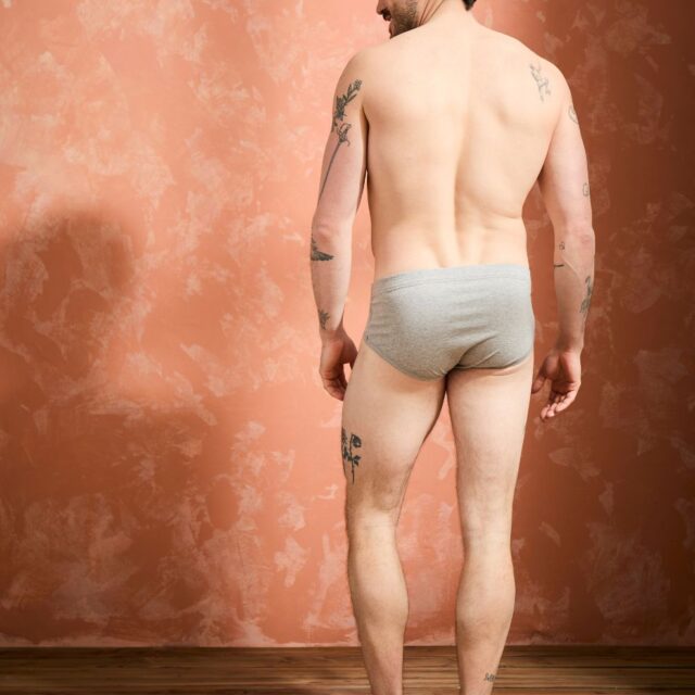 Lemahieu - Slip confort Coton BIO - Gris - Terracotta - Homme