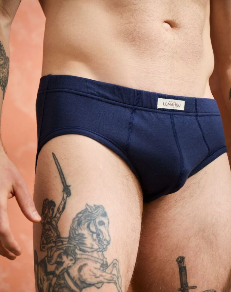 Lemahieu - Slip confort Coton BIO - Bleu Minuit - Homme