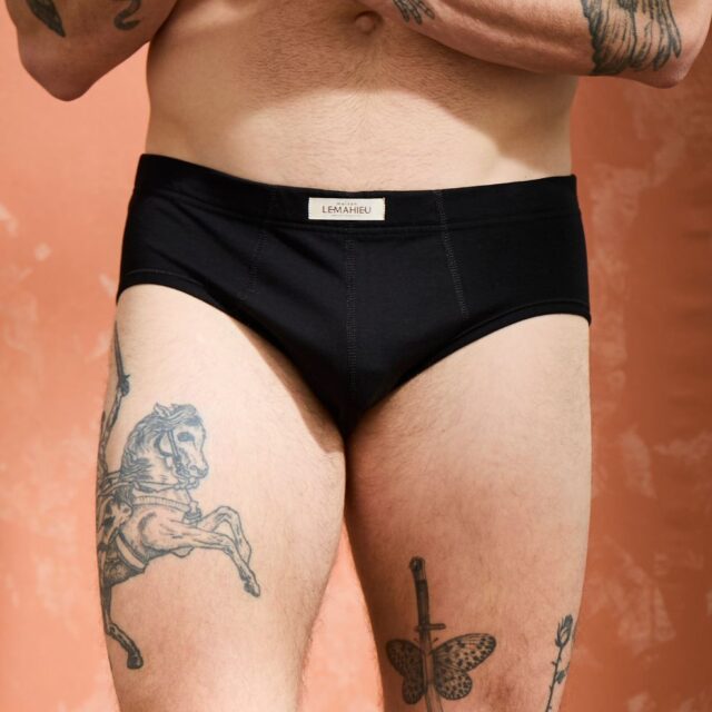 Lemahieu - Slip confort Coton BIO - Noir - Homme