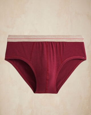 Maison Lemahieu - Slip en Coton BIO – Grenat – Bordeaux – Homme
