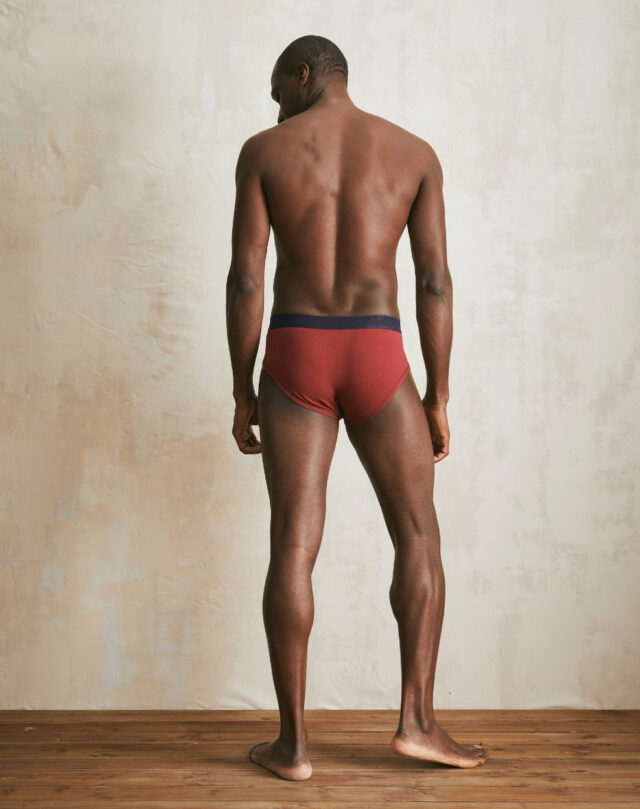 Lemahieu - Slip en Coton BIO - Grenat - Bordeaux - Homme