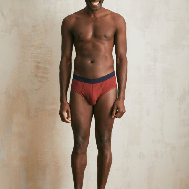 Lemahieu - Slip en Coton BIO - Grenat - Bordeaux - Homme