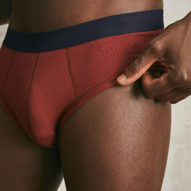 Lemahieu - Slip en Coton BIO - Grenat - Bordeaux - Homme