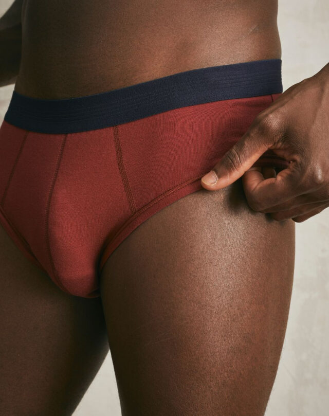 Lemahieu - Slip en Coton BIO - Grenat - Bordeaux - Homme