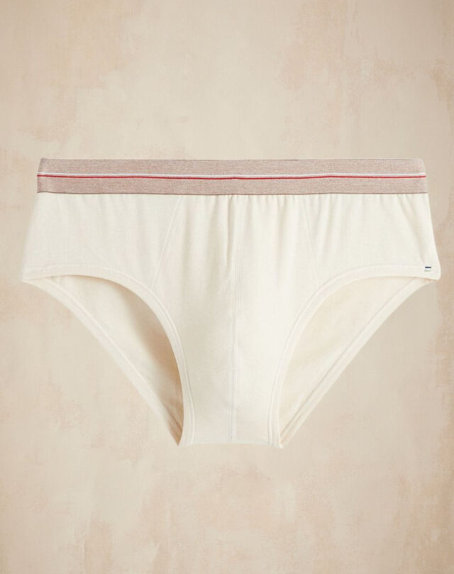 Lemahieu - Slip en Coton bio - Naturel - Blanc - Homme