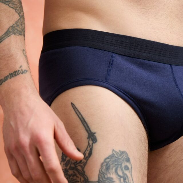 Lemahieu - Slip coton modal - Marine - Homme