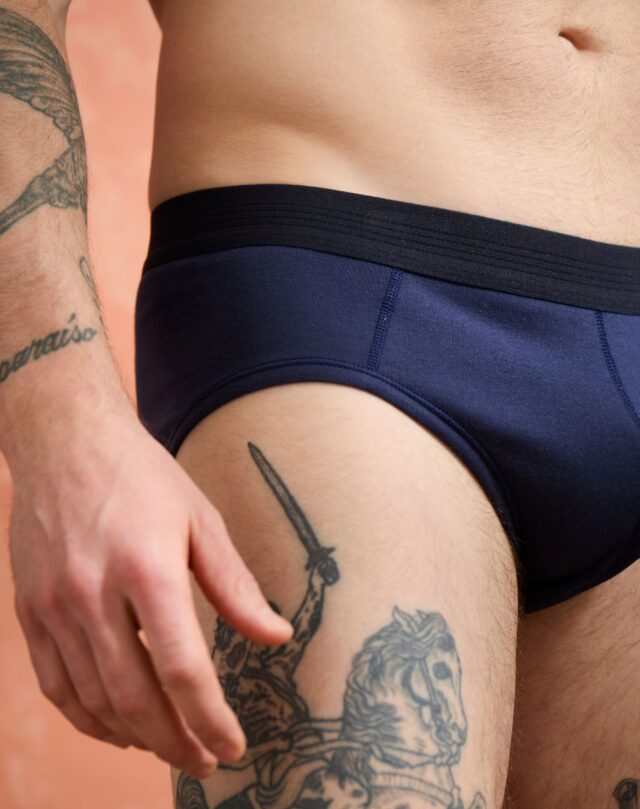 Lemahieu - Slip coton modal - Marine - Homme