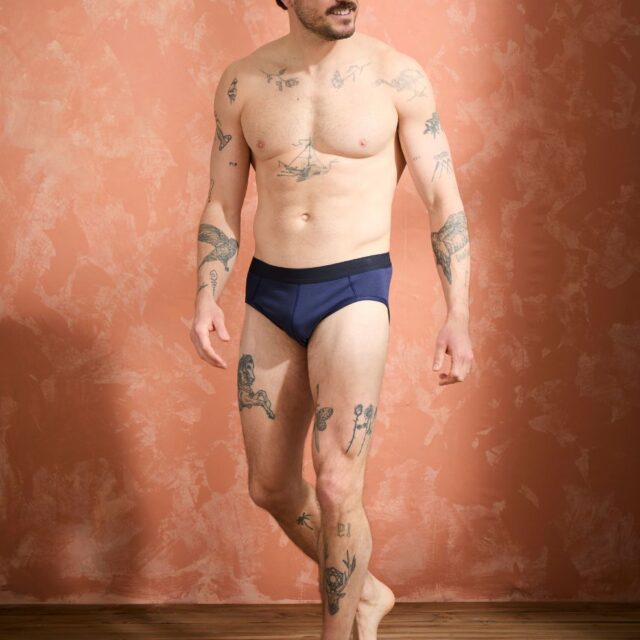 Lemahieu - Slip coton modal - Marine - Homme