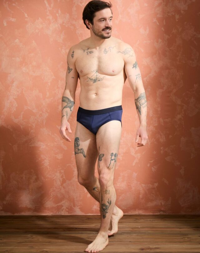 Lemahieu - Slip coton modal - Marine - Homme