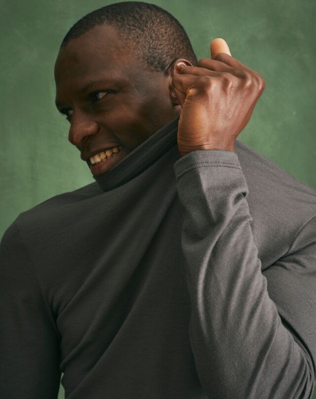 Lemahieu - Sous pull coll montant - Gris - Terracotta - Homme