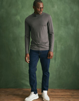 Maison Lemahieu - Sous pull coll montant – Gris – Terracotta – Homme
