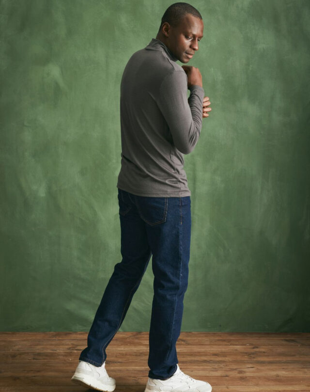 Lemahieu - Sous pull coll montant - Gris - Terracotta - Homme