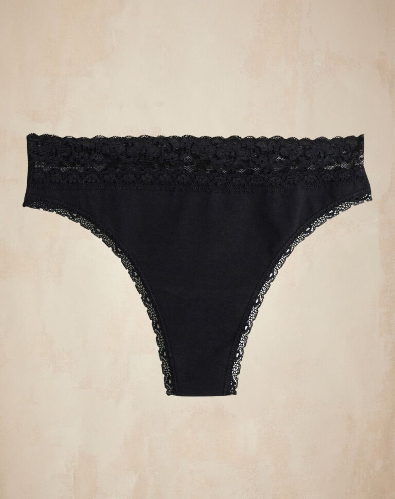 Lemahieu - String Dentelle - Noir - Femme