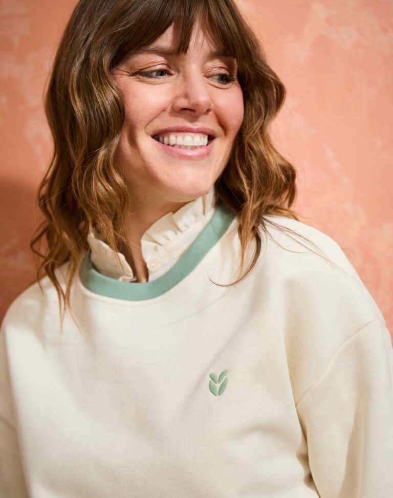 Lemahieu - Sweat cropped en Coton BIO -  Ecru - Blanc - Femme