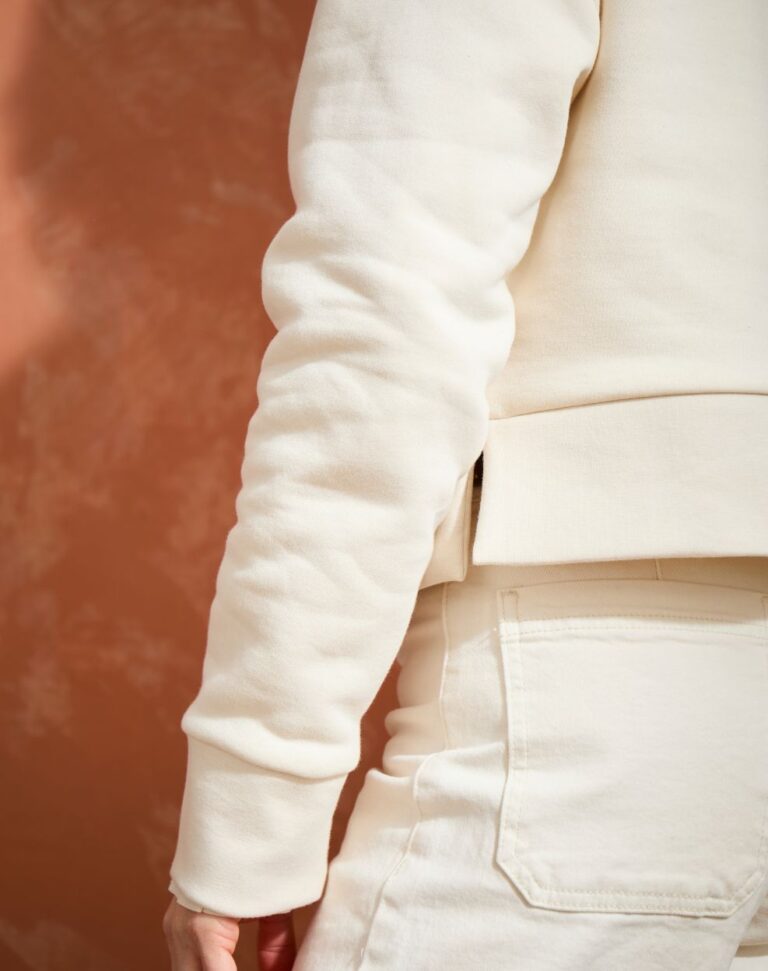 Lemahieu - Sweat cropped en Coton BIO -  Ecru - Blanc - Femme