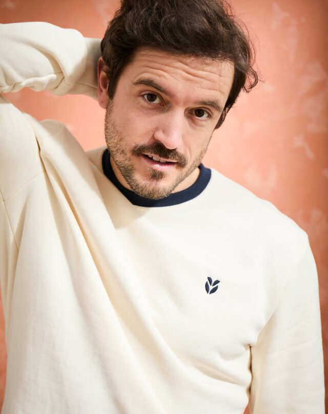 Lemahieu - Sweat en Coton BIO Molleton - Ecru - Blanc - Homme