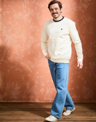 Maison Lemahieu - Sweat en Coton BIO Molleton – Ecru – Blanc – Homme