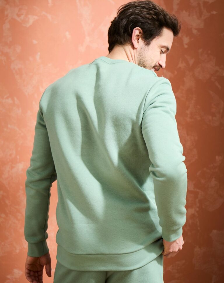 Lemahieu - Sweat en Coton BIO Molleton - Sauge - Homme