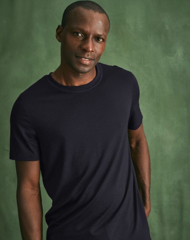 Lemahieu - T-shirt 100% Laine Mérinos - Marine Nuit - Homme