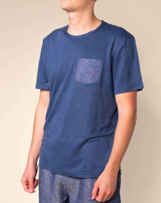 T-shirt à poche – Lin – Homme – Unisexe par la marque Maison Lemahieu Maison Lemahieu - T-shirt à poche – Lin – Homme – Unisexe