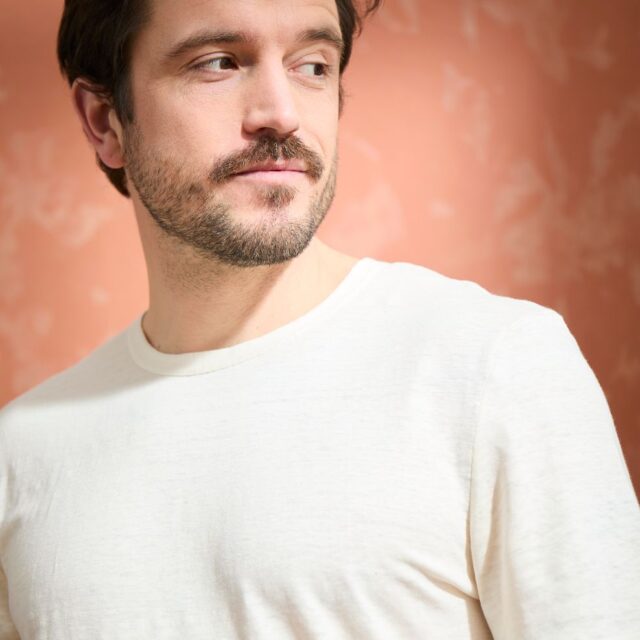 Lemahieu - T-shirt homme 100% Lin - Ecru - Blanc - Homme